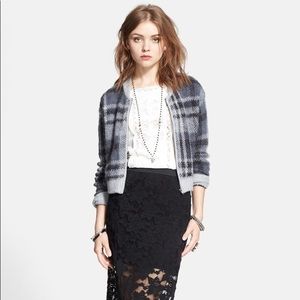 FREE PEOPLE | “Oh My Plaid” Zip Sweater Cardigan